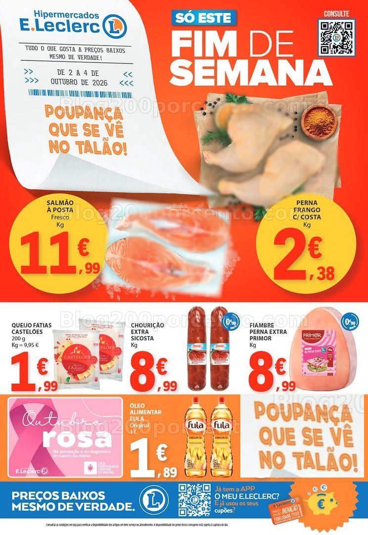 Antevisão Folheto E-LECLERC Promoções Fim de Semana - 2 a 4 outubro